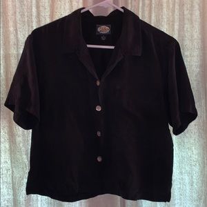 Tommy Bahama silk crop button down